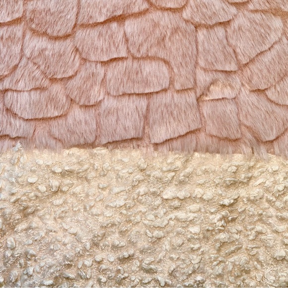 Endless Rose jacket, faux fur cream blush pink and mauve color block,size medium - Picture 4 of 8